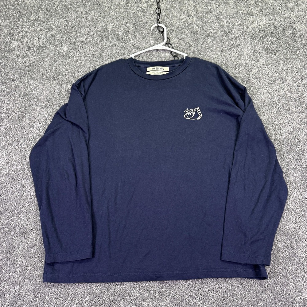 Jacquemus Shirt Mens Large Blue Long Sleeve Logo La Premiere Air France